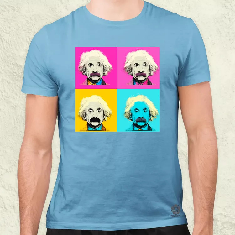 Pop art Einstein v7 férfi póló