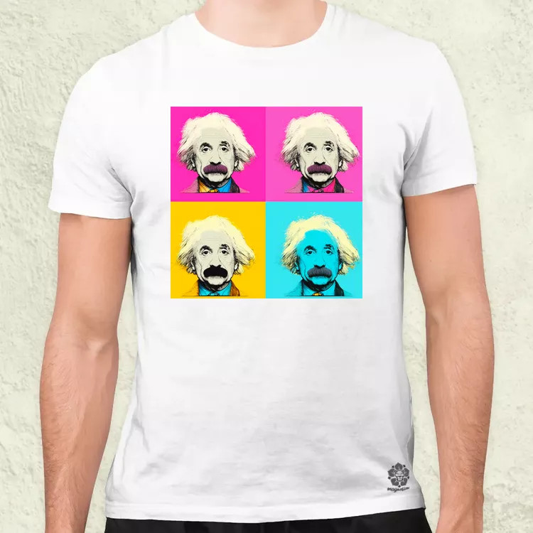 Pop art Einstein v7 férfi póló