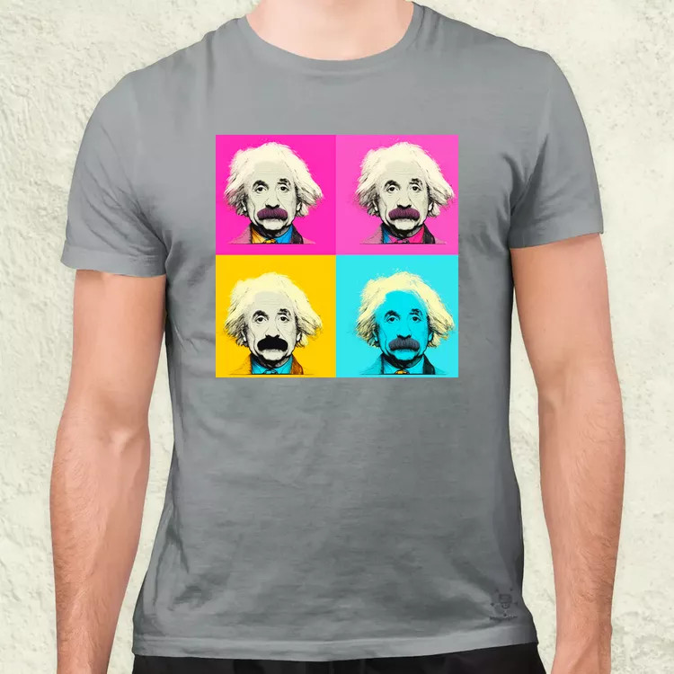 Pop art Einstein v7 férfi póló