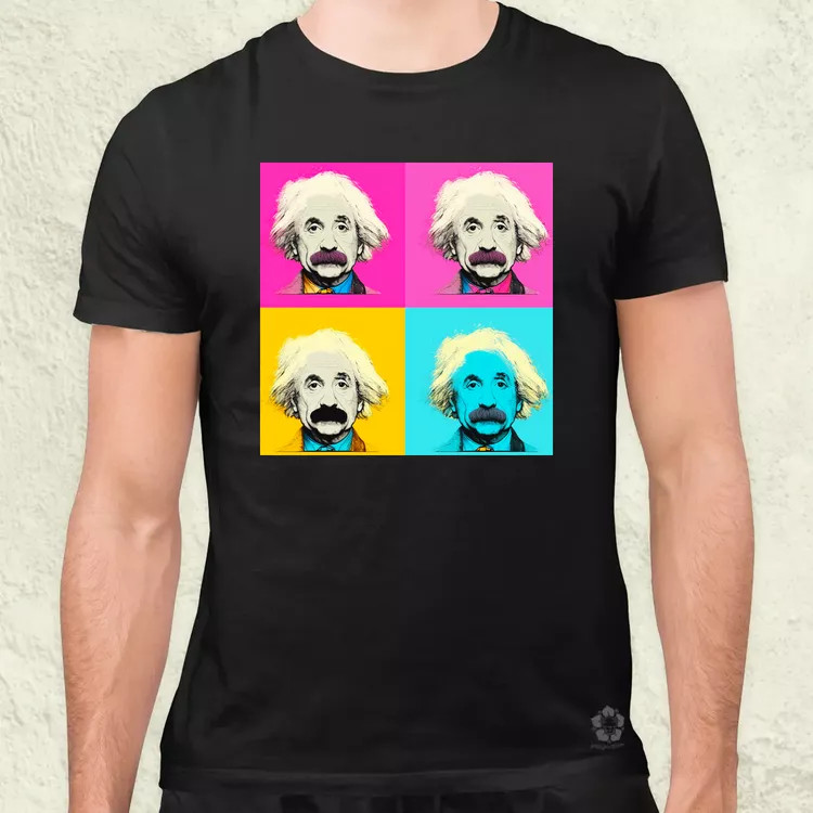 Pop art Einstein v7 férfi póló