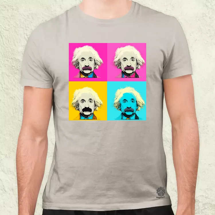 Pop art Einstein v7 férfi póló