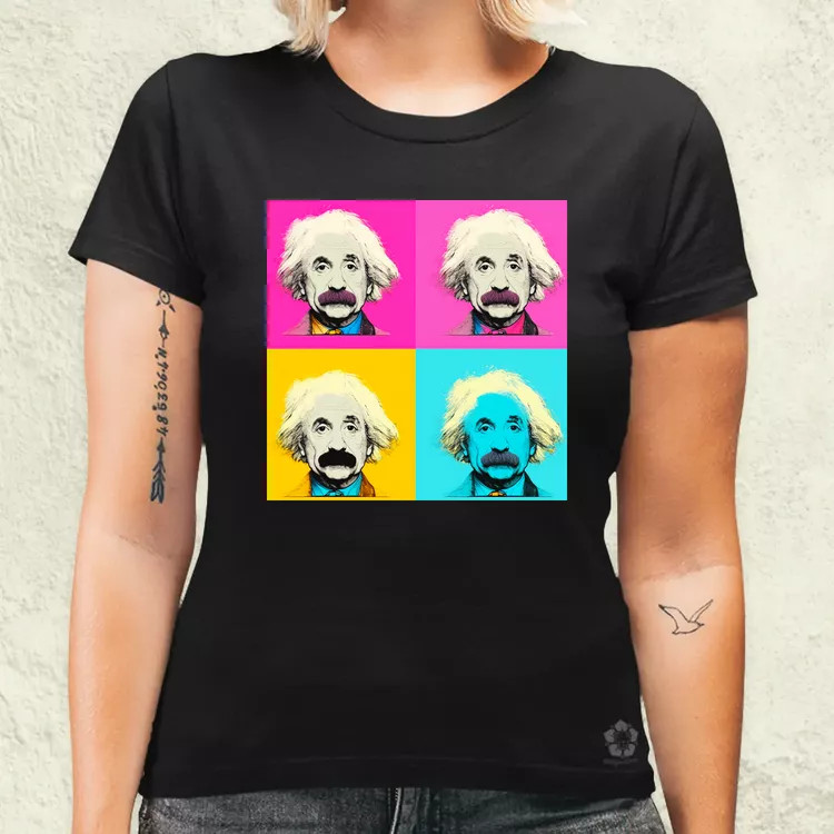 Pop art Einstein v7 női póló
