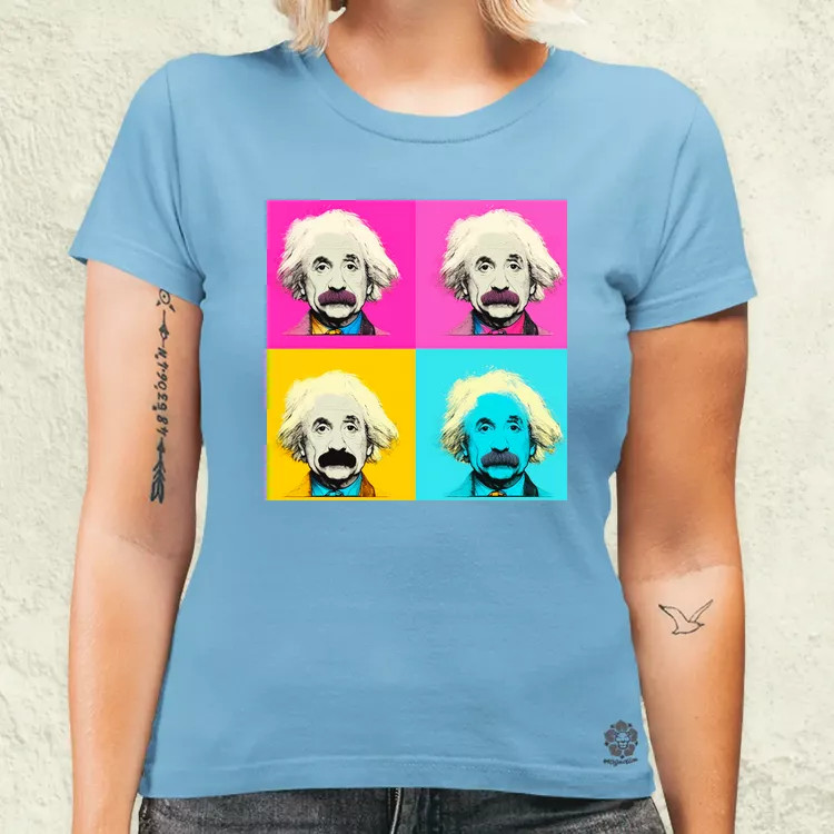 Pop art Einstein v7 női póló