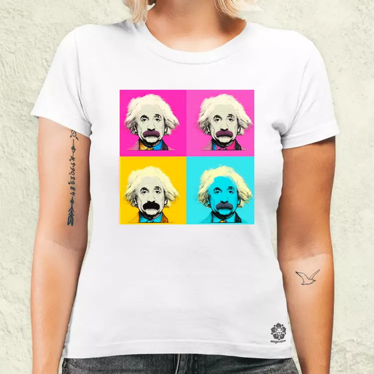Pop art Einstein v7 női póló