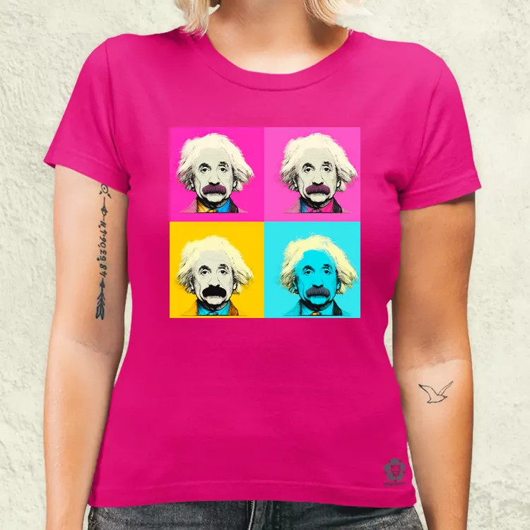 Pop art Einstein v7 női póló