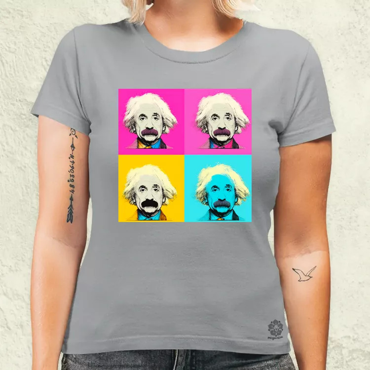 Pop art Einstein v7 női póló