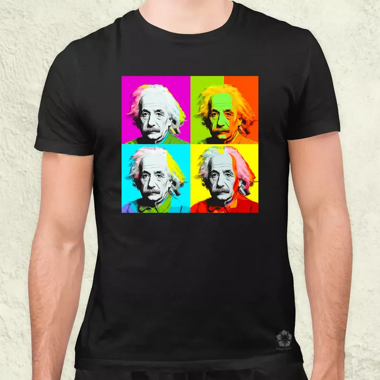 Pop art Einstein v8 férfi póló