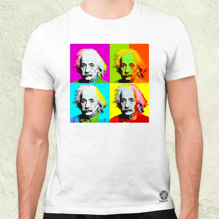 Pop art Einstein v8 férfi póló