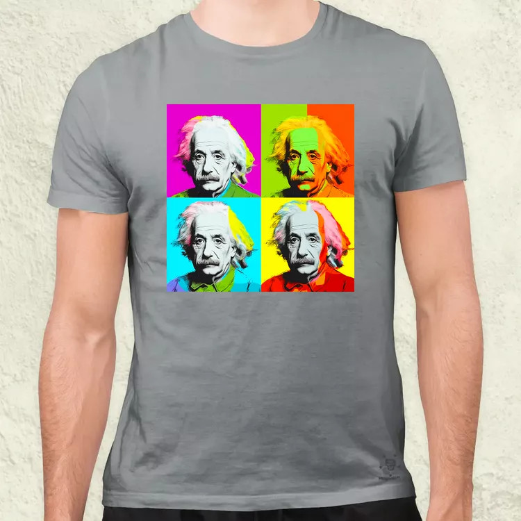 Pop art Einstein v8 férfi póló