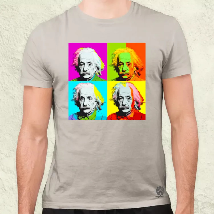 Pop art Einstein v8 férfi póló
