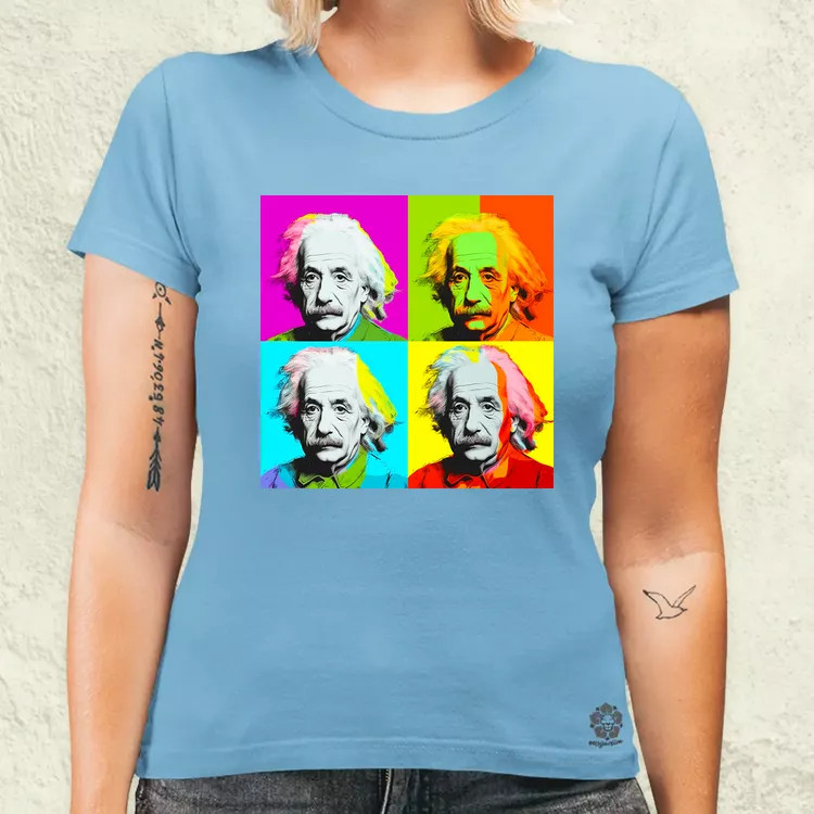 Pop art Einstein v8 női póló