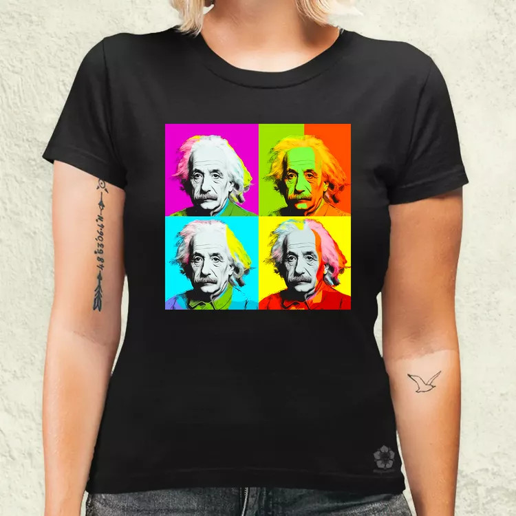 Pop art Einstein v8 női póló