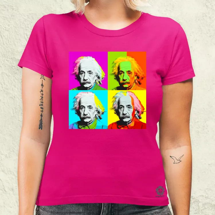 Pop art Einstein v8 női póló