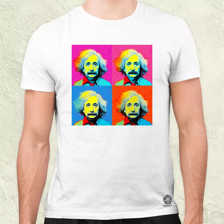 Pop art Einstein v9 férfi póló