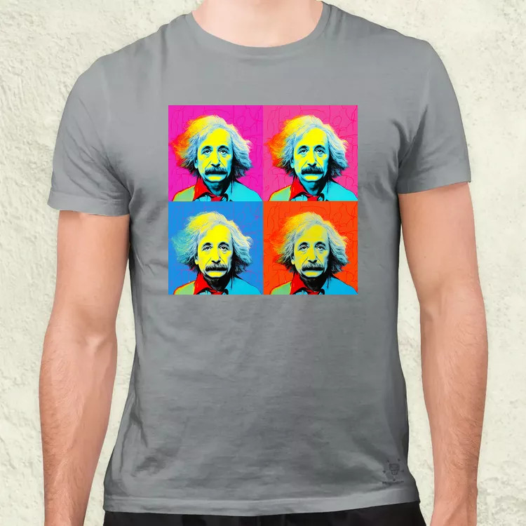 Pop art Einstein v9 férfi póló