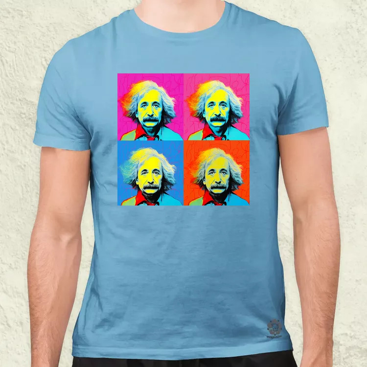 Pop art Einstein v9 férfi póló
