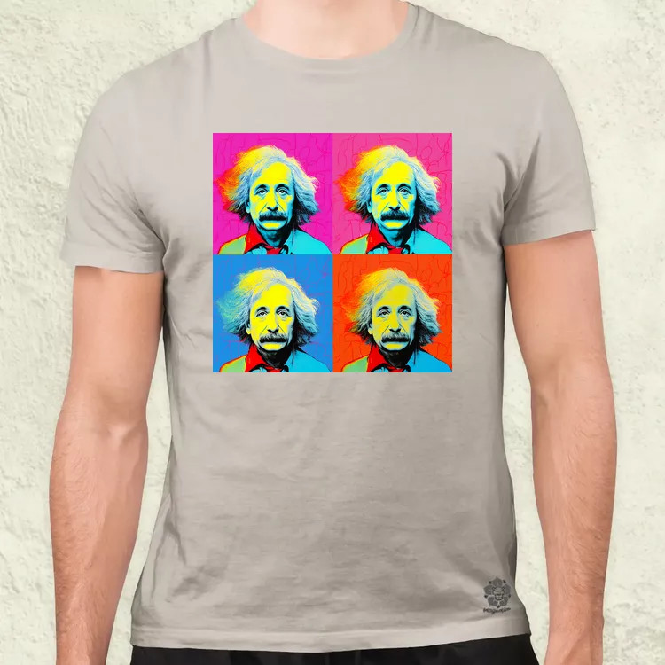 Pop art Einstein v9 férfi póló