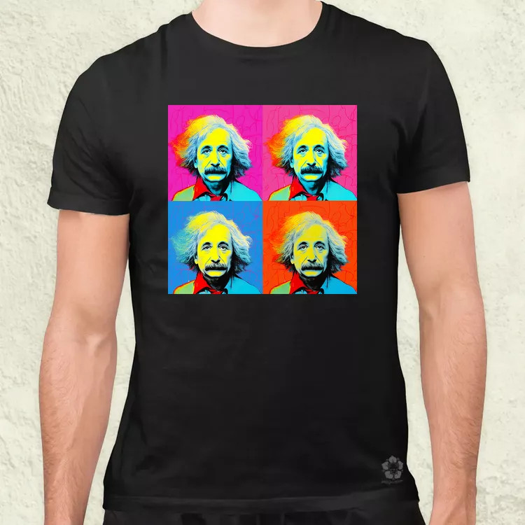 Pop art Einstein v9 férfi póló