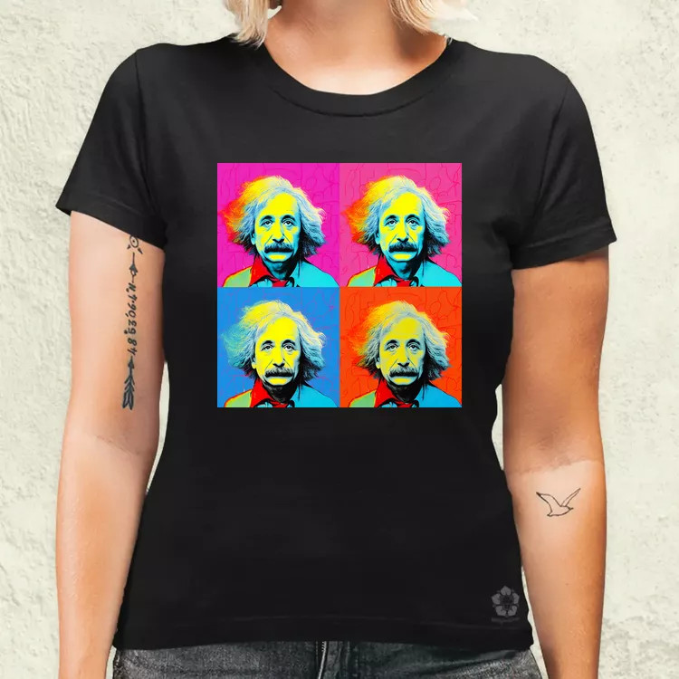Pop art Einstein v9 női póló