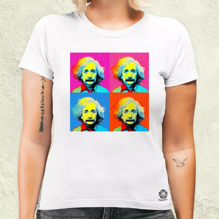 Pop art Einstein v9 női póló