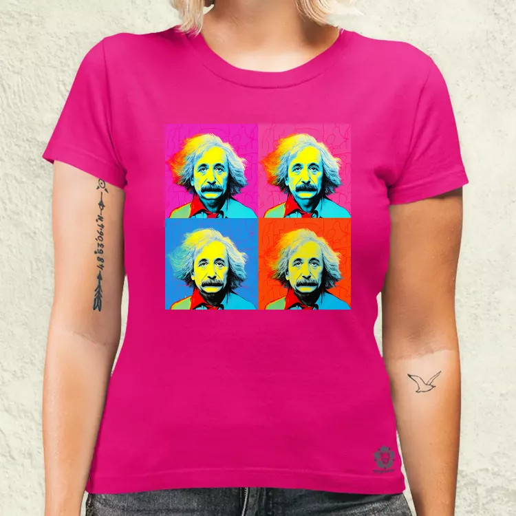 Pop art Einstein v9 női póló