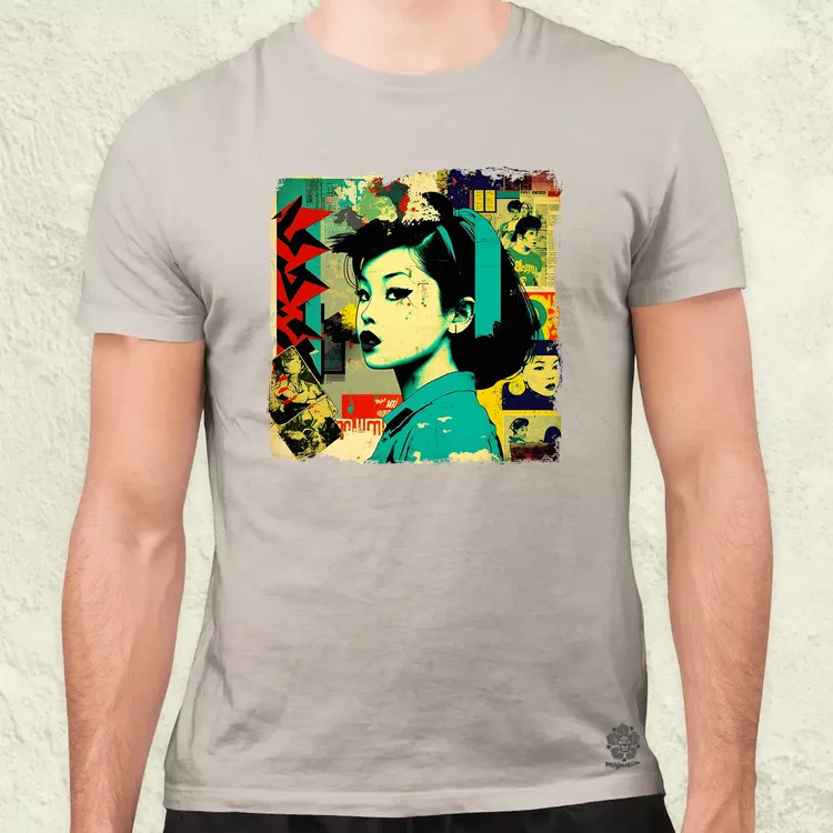 Pop art kollázs v1 férfi póló
