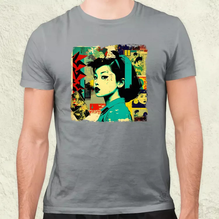 Pop art kollázs v1 férfi póló