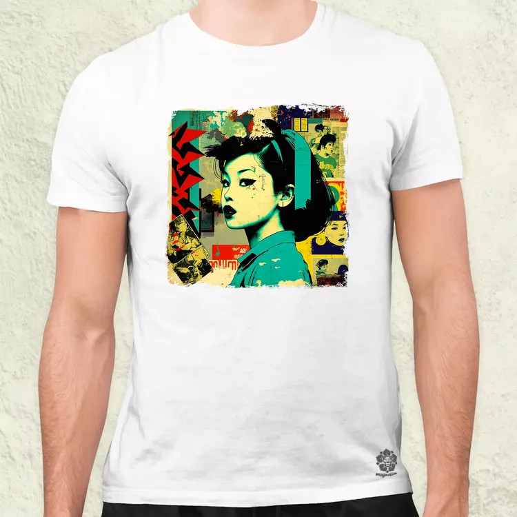 Pop art kollázs v1 férfi póló