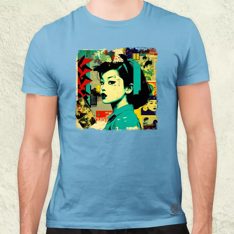 Pop art kollázs v1 férfi póló