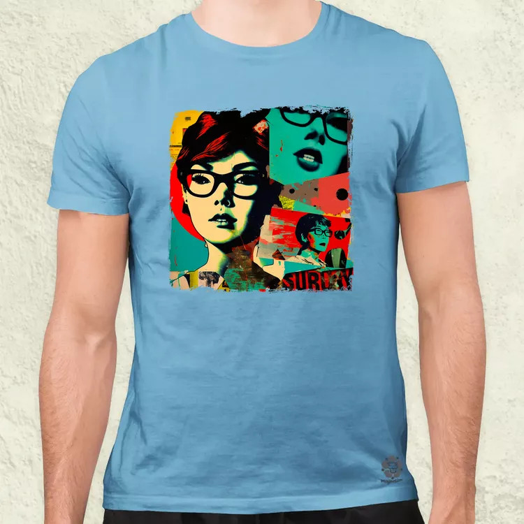 Pop art kollázs v2 férfi póló