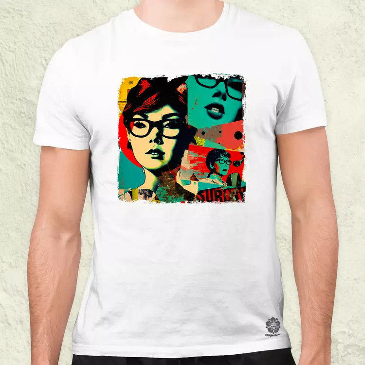 Pop art kollázs v2 férfi póló