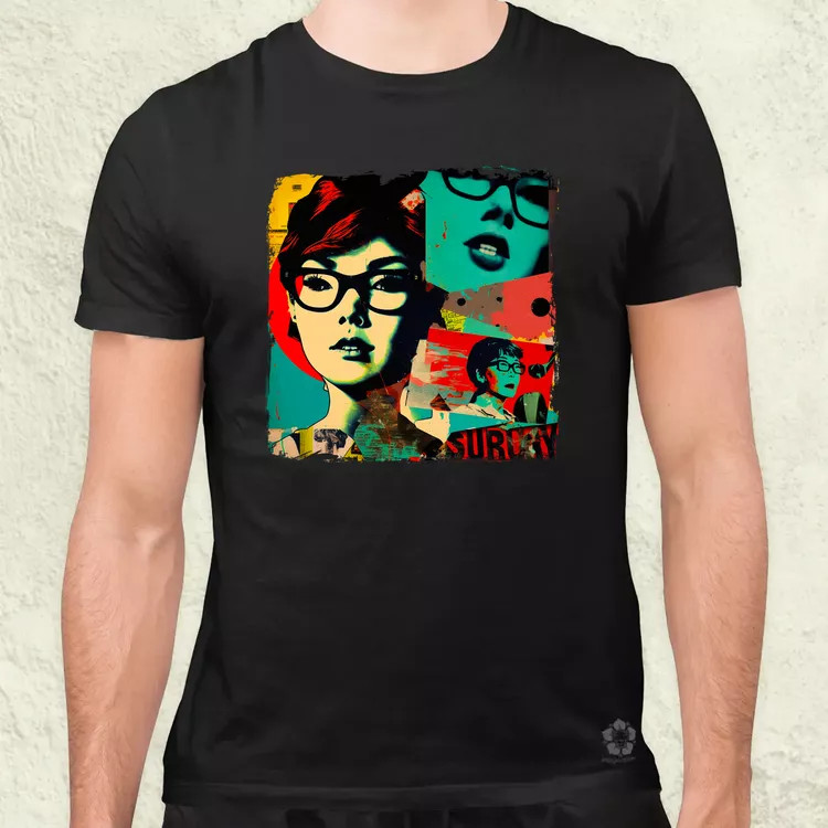 Pop art kollázs v2 férfi póló