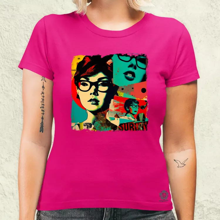 Pop art kollázs v2 női póló