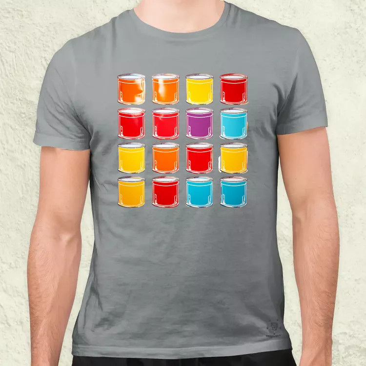 Pop art konzervdobozok v1 férfi póló