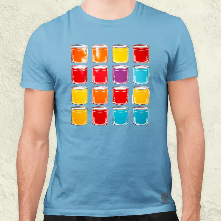 Pop art konzervdobozok v1 férfi póló