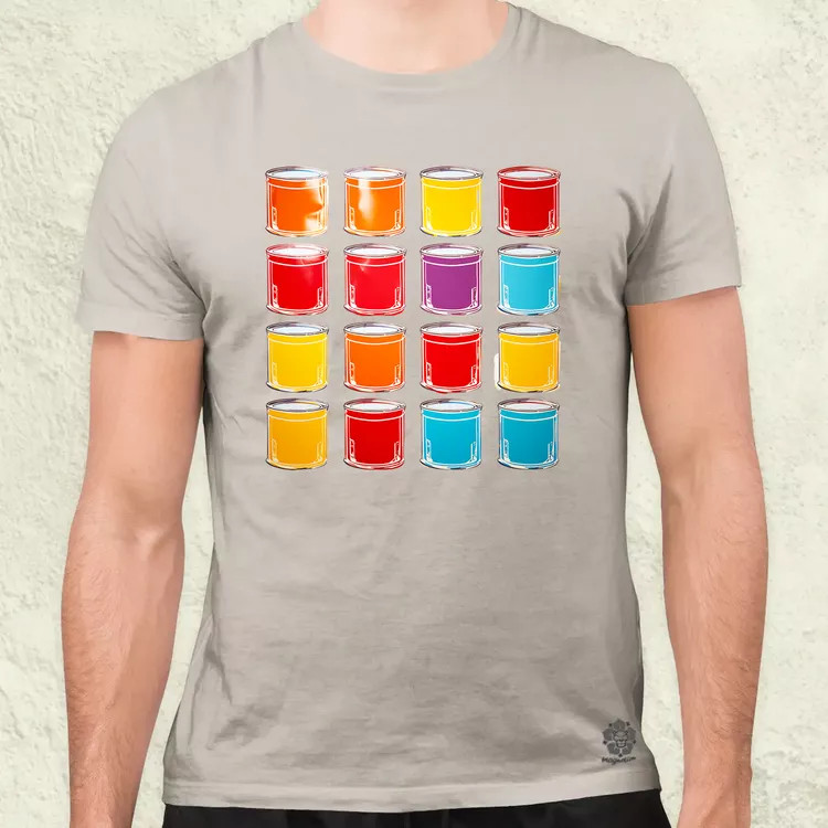 Pop art konzervdobozok v1 férfi póló