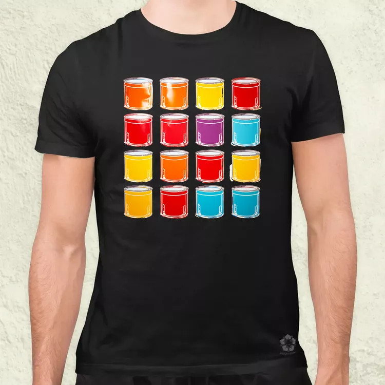 Pop art konzervdobozok v1 férfi póló