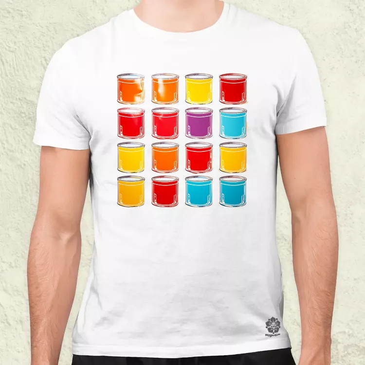 Pop art konzervdobozok v1 férfi póló