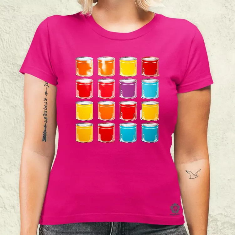 Pop art konzervdobozok v1 női póló