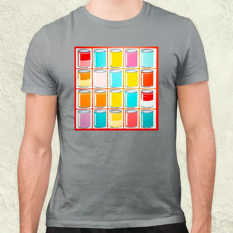 Pop art konzervdobozok v2 férfi póló