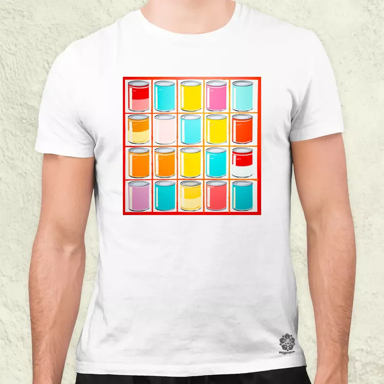Pop art konzervdobozok v2 férfi póló