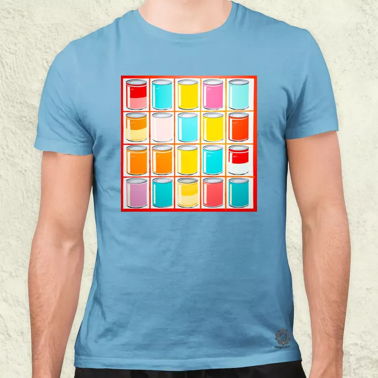 Pop art konzervdobozok v2 férfi póló