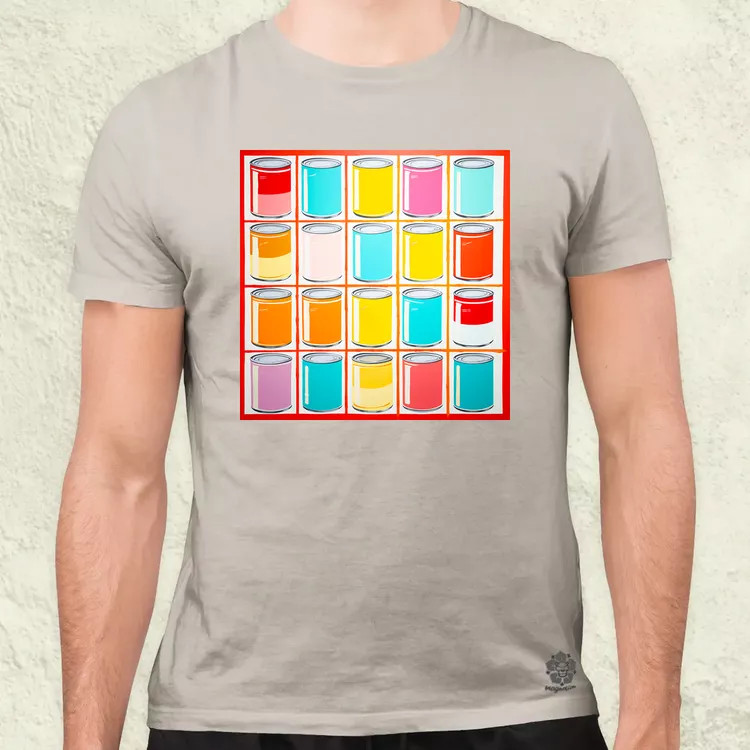 Pop art konzervdobozok v2 férfi póló