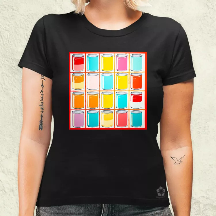Pop art konzervdobozok v2 női póló