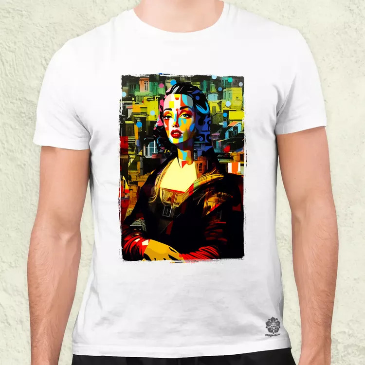 Pop art Mona Lisa v1 férfi póló