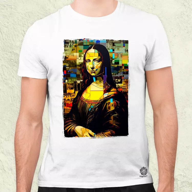 Pop art Mona Lisa v3 férfi póló