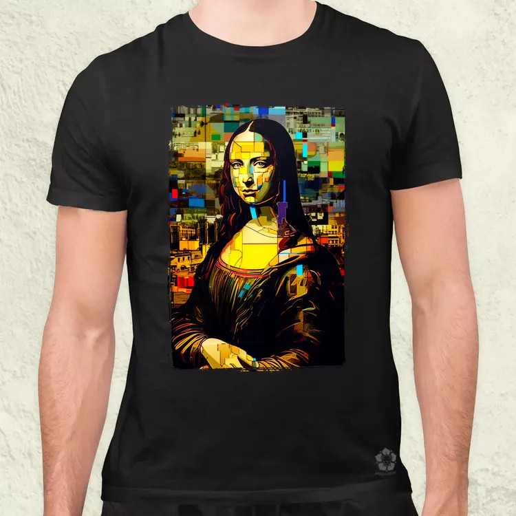 Pop art Mona Lisa v3 férfi póló