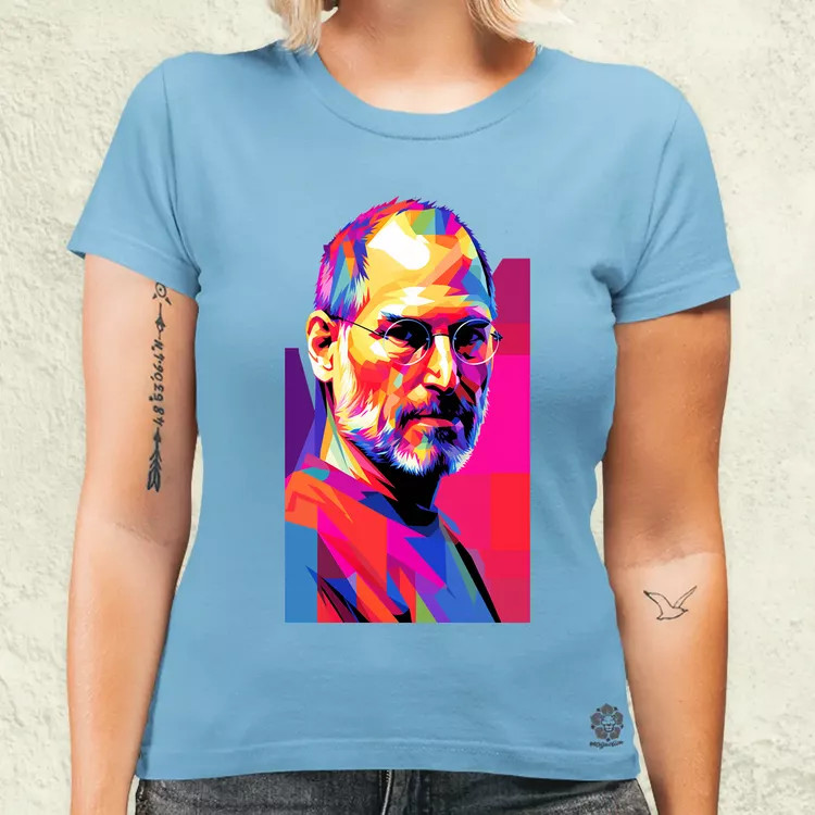 Pop art Steve Jobs v2 női póló