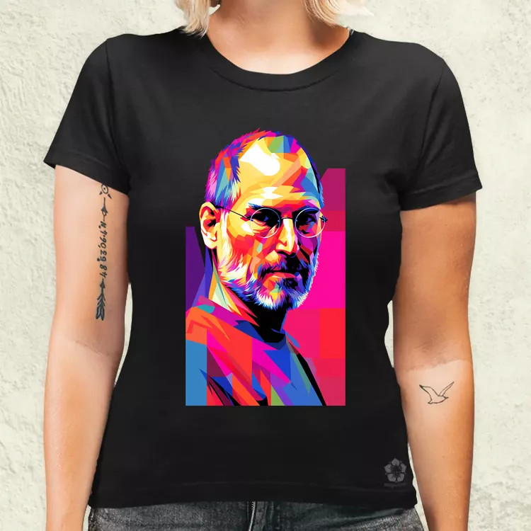 Pop art Steve Jobs v2 női póló