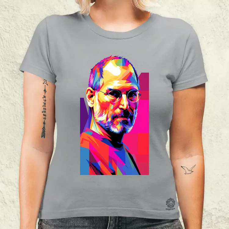 Pop art Steve Jobs v2 női póló